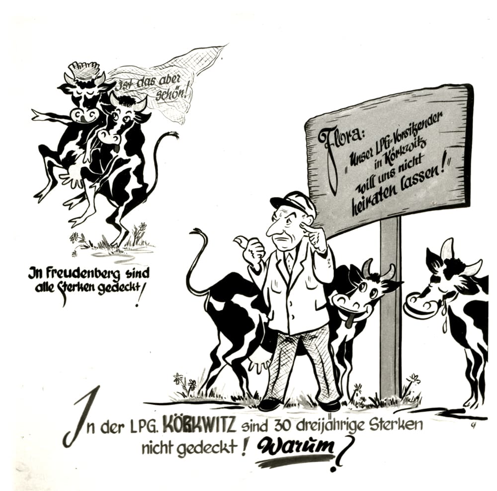 Schautafel 6 der Ausstellung zur Landwirtschaft 1958 bis 1959.