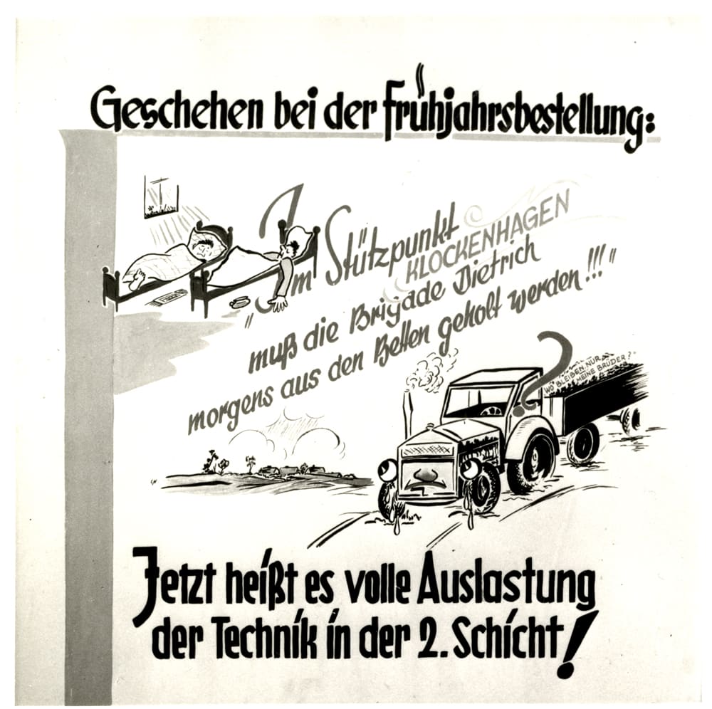 Schautafel 7 der Ausstellung zur Landwirtschaft 1958 bis 1959.